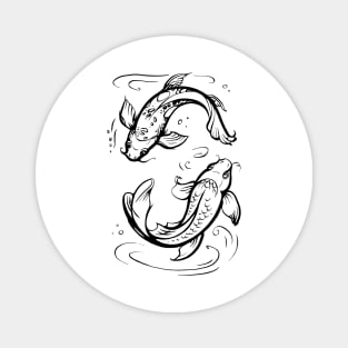 Koi fishes, Pisces zodiac sign Magnet